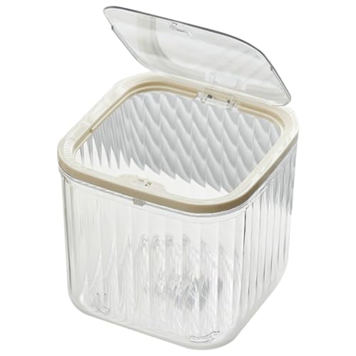 Huxibai Mülleimer - Staubgeschützte Aufbewahrungsbox Für Hautpflege,Klarer Platzsparender Box Für Schminkpinsel Wattestäbchen Schreibpapier Badezimmer Schlafzimmer von Huxibai