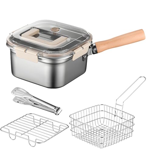 Huxibai Multifunktionales Fritteuse-Set, tragbar, mit auslaufsicherem Gitter für Fisch und Fleisch, einfache Zubereitung im Freien, Garten, Camping und Familientreffen Huxibai Multifunktionales Fritteuse-Set, tragbar, mit auslaufsicherem Gitter für Fisch und Fleisch, einfache Zubereitung im Freien, Garten, Camping und Familientreffen von Huxibai