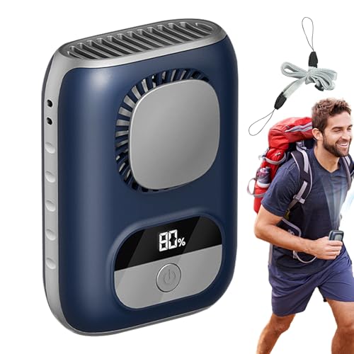 Huxibai Nackenventilator, tragbar, kühlend, für die Taille, tragbares persönliches Kühlgerät mit geringem Geräuschpegel für Damen und Herren, für Arbeit, Zuhause, Reisen, Camping Huxibai Nackenventilator, tragbar, kühlend, für die Taille, tragbares persönliches Kühlgerät mit geringem Geräuschpegel für Damen und Herren, für Arbeit, Zuhause, Reisen, Camping von Huxibai