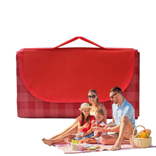Huxibai Picknickdecken - Campingteppich,Sanddichte Faltbare rutschfeste Matte mit Tragegriff 150x200cm für Garten Balkon Entspannung Pool Musikfest Campingplatz Terrasse von Huxibai