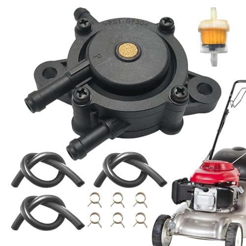 Huxibai Pumpe für Rasenmäher mit Filter, Pumpe für kleine Motoren mit Filter, kompakte und robuste Teile für Garten und Terrasse von Huxibai