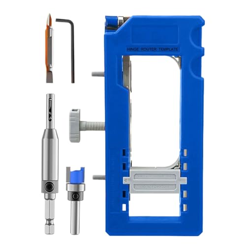 Huxibai Schablone zum Fräsen von Scharnieren, Montageset für Scharniere, verstellbar, robust, für Längen von 8 bis 13 cm in Schreinerarbeiten für Außenschränke und Türen Huxibai Schablone zum Fräsen von Scharnieren, Montageset für Scharniere, verstellbar, robust, für Längen von 8 bis 13 cm in Schreinerarbeiten für Außenschränke und Türen von Huxibai