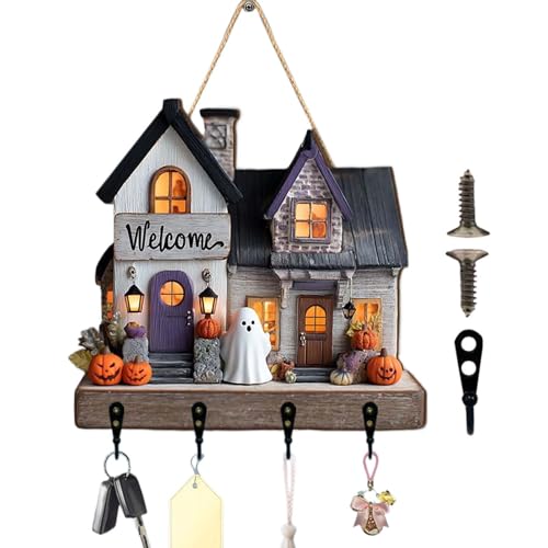 Huxibai Schlüsselhalter, festliches Willkommensschild mit Schlüsselaufhänger, 2D-förmiges Schild mit Haken zum Aufhängen von Hüten, Taschen, Schals, Wohnzimmer, Schlafzimmer, Eingang Huxibai Schlüsselhalter, festliches Willkommensschild mit Schlüsselaufhänger, 2D-förmiges Schild mit Haken zum Aufhängen von Hüten, Taschen, Schals, Wohnzimmer, Schlafzimmer, Eingang von Huxibai