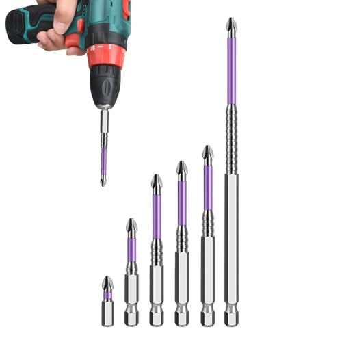 Huxibai Starker Magnet-Bohrersatz - 6 Stück Rutschfeste Elektroschrauber Aufsätze,Schraubendreher Bohrerspitze für Holz Metall Elektroinstallation Huxibai Starker Magnet-Bohrersatz - 6 Stück Rutschfeste Elektroschrauber Aufsätze,Schraubendreher Bohrerspitze für Holz Metall Elektroinstallation von Huxibai