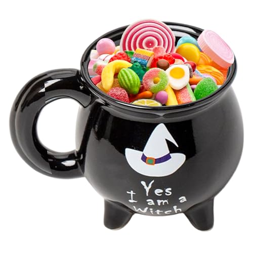 Huxibai Tasse,Halloween Keramik HexenKaffeetasse | Gruselige Trinkgefäße Für Heiße Kalte Getränke Tee Latte Saft Wohnzimmer Küche Büro Feiertag Geburtstag Erwachsene von Huxibai