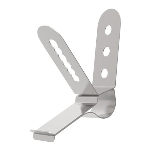 Huxibai Temperaturmesser Clip - 3-fach Fleischthermometer Halterung aus Edelstahl - Klemmhalterungen für Fritteuse Ofen Räucherofen Küche Grill Zuhause Camping von Huxibai