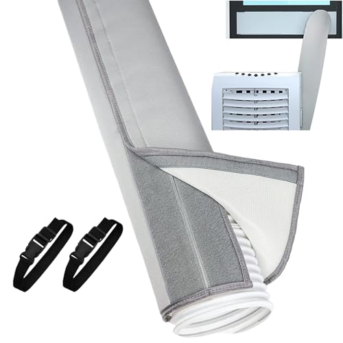 Huxibai Tragbare Isolierhülle für Klimaanlagenschlauch | Isolierung für AC-Rohre mit 2 Schnallenriemen - Zubehör für Haushaltsgeräte Garage Haus Büro Huxibai Tragbare Isolierhülle für Klimaanlagenschlauch | Isolierung für AC-Rohre mit 2 Schnallenriemen - Zubehör für Haushaltsgeräte Garage Haus Büro von Huxibai