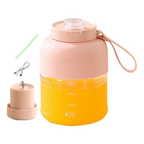 Huxibai Tragbarer Entsafter, Großer Kabelloser Reise Mixer, Werkzeug Für Essen Reisen Outdoor Getränke Zuhause Haushalt Saft von Huxibai