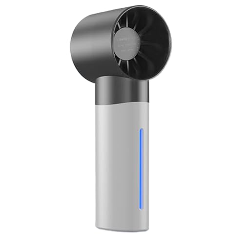 Huxibai Tragbarer Nebelventilator, tragbar, kühlender Nebelventilator, Ausrüstung mit Digitalanzeige und Wassertank von 35 ml, für Transport, Schlafzimmer, Lesen, Wandern von Huxibai