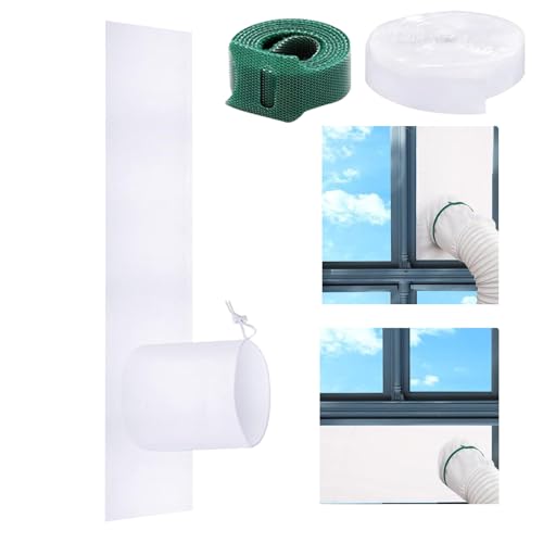 Huxibai Tragbares Belüftungsset für der Klimaanlage, Dichtungsstoff für Schwingfenster, flexibles und tragbares Zubehör, energiesparend für Klimaanlage Huxibai Tragbares Belüftungsset für der Klimaanlage, Dichtungsstoff für Schwingfenster, flexibles und tragbares Zubehör, energiesparend für Klimaanlage von Huxibai