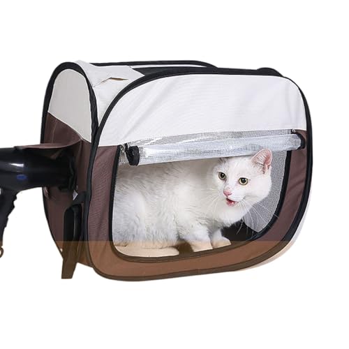 Huxibai Trocknerbox für Haustiere, tragbarer Trockenkäfig für kleine Hunde, zusammenklappbares Bade- und Haustierzubehör für Zuhause, Reisen, drinnen und draußen von Huxibai
