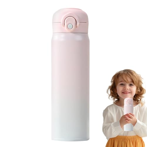 Huxibai Wasserflasche aus Edelstahl, Thermoskanne aus Edelstahl, 500 ml, auslaufsicher, für Sport, Kaffee, Reisen, Unisex, Erwachsene, Kinder von Huxibai