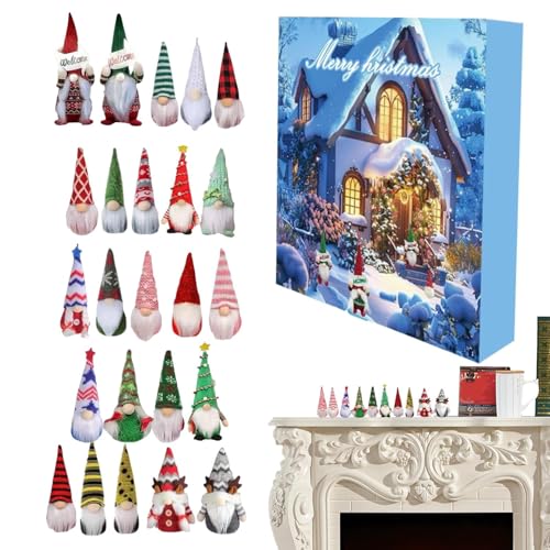 Huxibai Weihnachts Adventskalender Mit Nikolaus-Figur - 24-Tage-Adventskalender Mit Gnom-Thema | Winterliche Deko Dekorationsschmuck für Kaminsims Baum Schlafzimmer Wohnzimmer Huxibai Weihnachts Adventskalender Mit Nikolaus-Figur - 24-Tage-Adventskalender Mit Gnom-Thema | Winterliche Deko Dekorationsschmuck für Kaminsims Baum Schlafzimmer Wohnzimmer von Huxibai