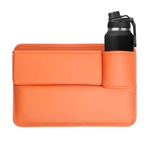 Huxibai Zwischen dem Sitz-Organizer, der Aufbewahrungsbox für den Autositz - Multifunktionaler Sitz-Organizer aus Slim PU | ergonomischer schwerer Becherhalter von Huxibai
