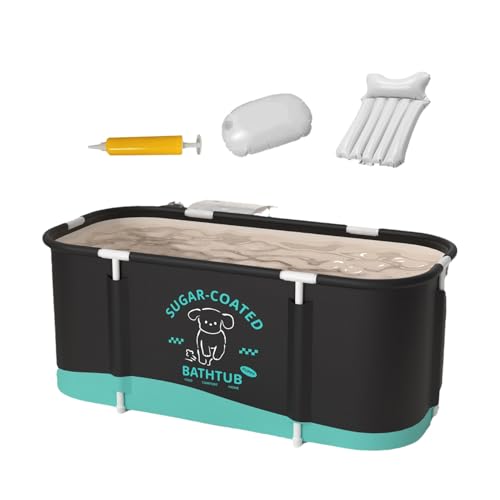 Tragbare Badewanne, Tragbare Badewannen Für Erwachsene - Eisbadewanne - 45,3 X 23,6 X 19,7 Zoll Für Erwachsene, Faltbare SPA-, Heiße Eisbadewannes Für Den Innenbereich von Huxibai