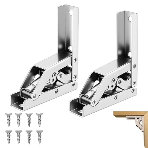 Huybaa 2 PACK 90-Grad-Holzkistenscharniere, Fallblatt-Tischscharniere Hebescharniere für verdeckte Scharniere für Schranktüren Kleiderschrank Schuhschrank von Huybaa