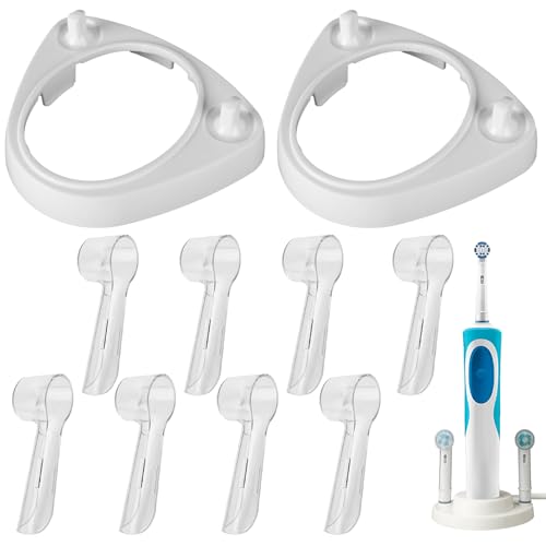Huybaa Elektrische Zahnbürste Halter, 2 Stück Elektrische Zahnbürste Base Support mit 8 Stück Abdeckung des Zahnbürstenkopfes für Elektrische Zahnbürste Huybaa Elektrische Zahnbürste Halter, 2 Stück Elektrische Zahnbürste Base Support mit 8 Stück Abdeckung des Zahnbürstenkopfes für Elektrische Zahnbürste von Huybaa