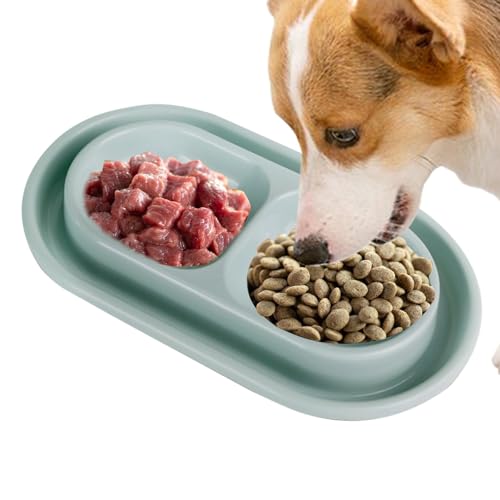 Doppelter Futternapf, Haustier Wasser und Futternapf Set, Katzenfutter & Wassernapf Set, Kleine Hundenapf Set, Geschirr für Futter & Wasser, Welpenfutter Schüssel, Haustier Wasser & Futternapf Set von Huyeruie