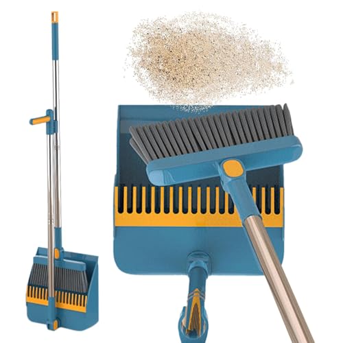 Kehrschaufel- und Bürstenset mit langem Griff - 180 Grad rotierende hohe Bürste | Besen- und Kehrschaufel-Set für Zuhause | Klappbarer Besen und Kehrschaufel für zu Hause. Besen mit Domschaufel Kehrschaufel- und Bürstenset mit langem Griff - 180 Grad rotierende hohe Bürste | Besen- und Kehrschaufel-Set für Zuhause | Klappbarer Besen und Kehrschaufel für zu Hause. Besen mit Domschaufel von Huyeruie