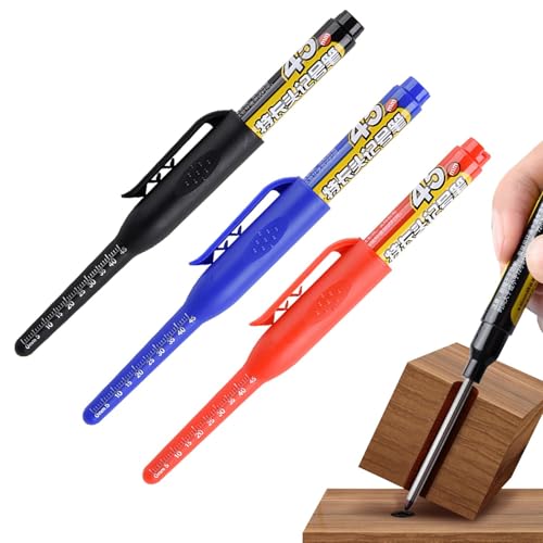 tieflochmarker tieflochmarker permanent marker & marker konstruktionsmarker 3x konstruktionsmarker wasserdicht lange spitze stift für tiefe löcher innen-einsatz metall lange nase für von Huyeruie