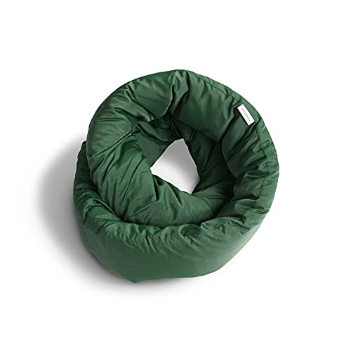 Huzi Design Infinity Pillow - Reisekissen Nackenkissen Ideal für Reise Büro Entwurf Weiches Nackenstützkissen (Pine Green) von Huzi
