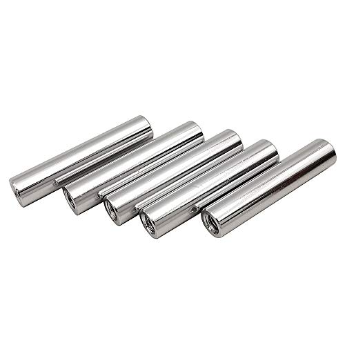 M3 Runde Abstandshalter,Aluminium,20 Stück,Gewinde: innen/innen (M3 x 20mm, Silber) von Huzstar