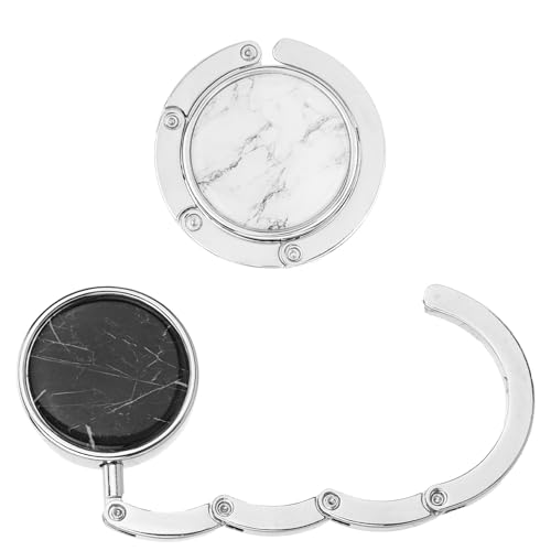 2 Stück Faltbare Antirutsch Taschenhalter für Tisch, Handtaschenhalter für Tisch, Metall Taschenhaken Halterung, Practical and Easy Gadgets für Bürotische, Schreibtische, Restaurants, Bars von HweeWanX