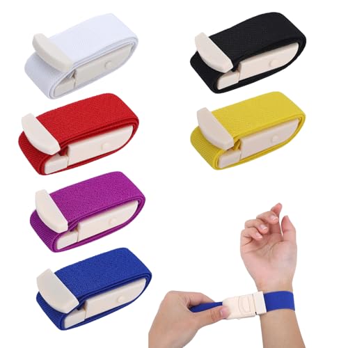 6 Stück Stauschlauch Blutabnahme, Venenstauer, Elastisches Stauschlauch Blutabnahme Hochflexibel Tourniquet für Erste Hilfe Set Outdoor Camping Wandern Kampf Bergsteigen, Haushalts Tourniquet(Dunkel) von HweeWanX