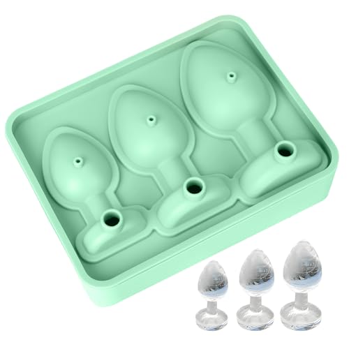 Eiswürfelform Silikon Plug Eiswürfelform for Butt Plug, Analplug Eis Schale, Eiswürfel form Lustig für Bar Cocktails Whiskey Kaffee Tee, Kreative Eiswürfelschale Neuheit Geschenk（Grün） von HweeWanX