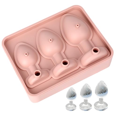 Eiswürfelform Silikon Plug Eiswürfelform for Butt Plug, Analplug Eis Schale, Eiswürfel form Lustig für Bar Cocktails Whiskey Kaffee Tee, Kreative Eiswürfelschale Neuheit Geschenk（Rosa） von HweeWanX