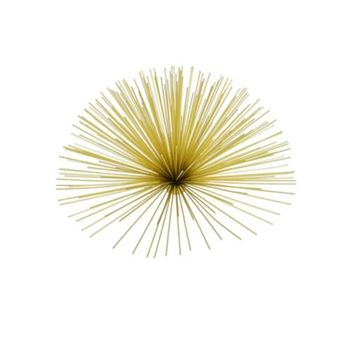 Hxhsgmeh 1 Stück Goldene Nordische Metalldraht-Ornamente, Wanddorn-, Seeigel-Form, Heimdekoration, 19 cm von Hxhsgmeh
