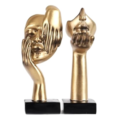 Hxhsgmeh 2 Stück Statue, Goldene Abstrakte Kunstskulptur, Moderne Dekoration, Tischdekoration, Weihnachten, Neujahr, Geschenk, Langlebig, Einfache Installation, Einfach zu Bedienen Hxhsgmeh 2 Stück Statue, Goldene Abstrakte Kunstskulptur, Moderne Dekoration, Tischdekoration, Weihnachten, Neujahr, Geschenk, Langlebig, Einfache Installation, Einfach zu Bedienen von Hxhsgmeh