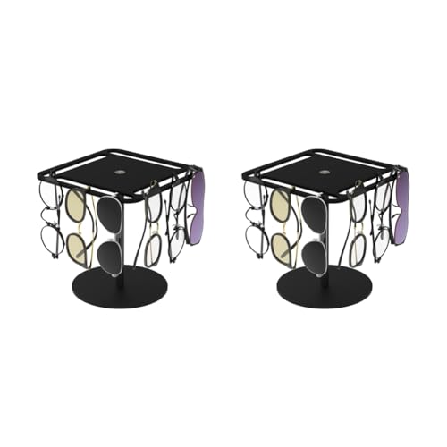 Hxhsgmeh 360° Drehbarer Sonnenbrillen- und Brillenständer, Schwarzer Tisch-Organizer für Brillen Hxhsgmeh 360° Drehbarer Sonnenbrillen- und Brillenständer, Schwarzer Tisch-Organizer für Brillen von Hxhsgmeh