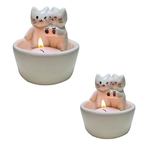 Hxhsgmeh Cartoon-Kätzchen-Kerzenhalter – Niedliche Katzen-Kerzenhalter, Handgefertigter Duftlichthalter, Geschenk für Mädchen oder Katzenliebhaber, Langlebig, Einfache Installation Hxhsgmeh Cartoon-Kätzchen-Kerzenhalter – Niedliche Katzen-Kerzenhalter, Handgefertigter Duftlichthalter, Geschenk für Mädchen oder Katzenliebhaber, Langlebig, Einfache Installation von Hxhsgmeh