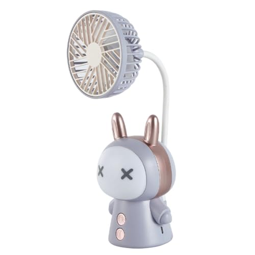 Hxhsgmeh Cartoon Tragbarer Ventilator Faltbarer Kleiner Tischventilator für Schreibtischlampe von Hxhsgmeh