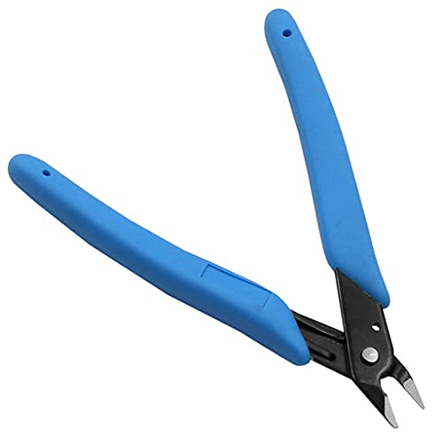 12,7 cm Drahtbündigschneider, Seitenschneider, Drahtschneider für Elektronik, Drähte, Schmuck, Schrauben und (blau) von Hxyxbnhno