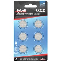 HyCell Knopfzelle CR 2025 3V 6 St. 140 mAh Lithium CR2025 von HyCell