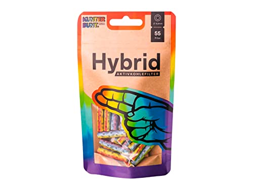 Hybrid Sypreme 20435 Hybrid Supreme Zellulose Active Cooker Slim 55 Filterartikel, Regenbogenfarben von kogu