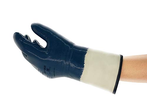 Ansell ActivArmr 27-905 Öl Abweisende Handschuhe, Mechanikschutz, Größe 10, Blau (12 Paar) von Ansell