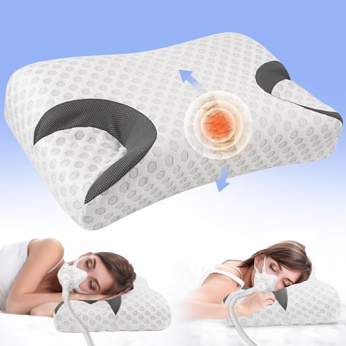 Hydomi CPAP-Memory-Schaum-Kissen für Seitenschläfer, Schlafapnoe-Kissen zum Schlafen, CPAP-Nasenkissen für alle CPAP-Masken-Benutzer, orthopädisches Nackenstützkissen zur Linderung, King-Size von Hydomi