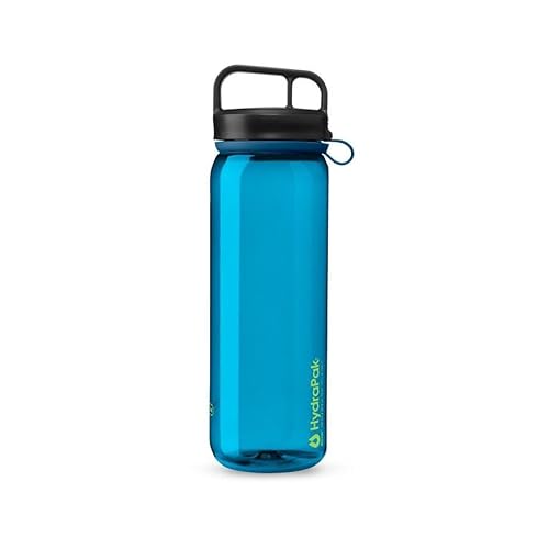 Hydrapak RECON - 50% recyceltem Kunststoff Wasserflasche, Eco Friendly & BPA frei, glatt fließen Drehverschluss, leicht zu tragen (750 ml, Blau) von HydraPak