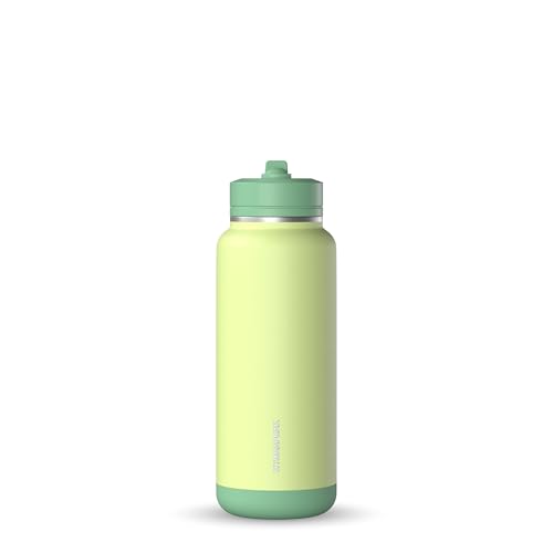 Hydrapeak Allure isolierte Edelstahl-Wasserflasche mit auslaufsicherem Strohhalm-Deckel und Gummistiefel, 900 ml, Zitrusgelb Hydrapeak Allure isolierte Edelstahl-Wasserflasche mit auslaufsicherem Strohhalm-Deckel und Gummistiefel, 900 ml, Zitrusgelb von Hydrapeak