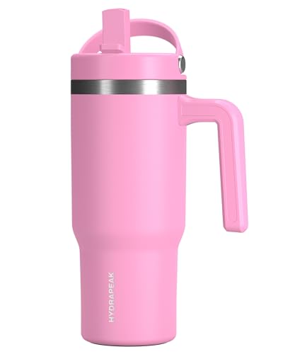 Hydrapeak Kids Voyager Trinkbecher mit Griff und aufklappbarem Strohhalm-Deckel, auslaufsicher und auslaufsicher, wiederverwendbare Edelstahl-Wasserflasche, Geschenk für Kinder, Jungen, Mädchen, von Hydrapeak