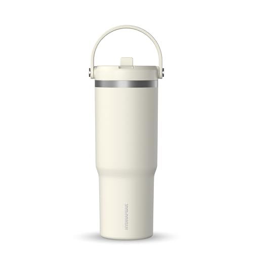 Hydrapeak Nomad Trinkbecher mit Griff und Trinkhalm-Deckel, auslaufsicher, doppelt isoliert, 950 ml, Edelstahl, Elfenbein Hydrapeak Nomad Trinkbecher mit Griff und Trinkhalm-Deckel, auslaufsicher, doppelt isoliert, 950 ml, Edelstahl, Elfenbein von Hydrapeak