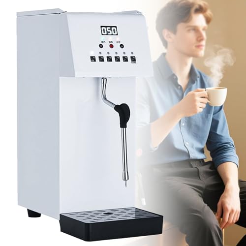 Elektrischer Dampfschaumbereiter, 2500 W Mehrzweck-Milchaufschäumer aus Edelstahl für den gewerblichen Gebrauch, mit LED-Anzeige, für Tee-, Kaffee- und Dessertläden Elektrischer Dampfschaumbereiter, 2500 W Mehrzweck-Milchaufschäumer aus Edelstahl für den gewerblichen Gebrauch, mit LED-Anzeige, für Tee-, Kaffee- und Dessertläden von Hydravex