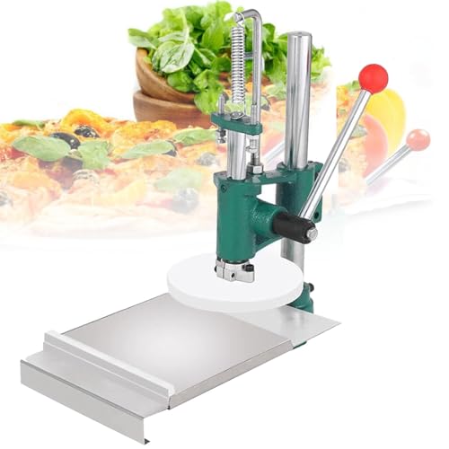 Hydravex Manuelle Haushalts-Gebäckpresse, kommerzielle Teigpresse, Pizza-Brot-Pie-Maker mit Dicker Scheibe und Gusseisenbasis, einstellbare Dicke, Teig-Gebäckpresse für die Familie,32model-22cm von Hydravex