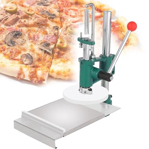 Pizza-Teig-Pressmaschine, tragbare kommerzielle Gebäck-Pressmaschine, Edelstahl-Teig-Roll-Pressmaschine für die Herstellung von Handpasteten, Hackbraten, Pizzakrusten, weichen Brötchen,13cm von Hydravex