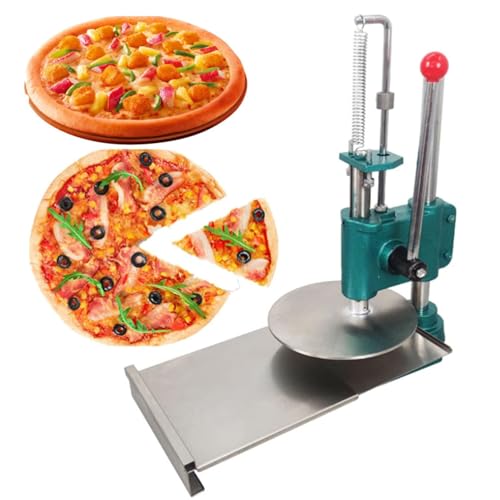 Pizzateigpresse, manuelle Gebäckpresse, Edelstahl-Pizzapresse, Pizzateigmaschine, Dicke verstellbar, für die Herstellung von Handpasteten, Hackbraten, Pizzakrusten, weichen Brötchen,13cm von Hydravex