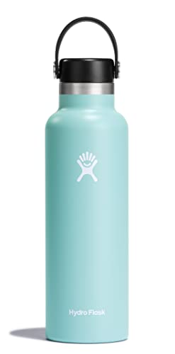 HYDRO FLASK - Trinkflasche 621ml (21oz) - Isolierte Wasserflasche aus Edelstahl - Sportflasche mit auslaufsicherem Flex Deckel & Gurt - Thermoflasche Spülmaschinenfest - Kleine Öffnung - Dew von Hydro Flask