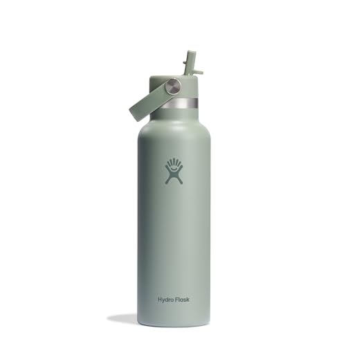 HYDRO FLASK - Standard Mouth Trinkflasche 621ml (21oz) mit Strohdeckel - Vakuumisolierte, Wiederverwendbare Flasche aus Edelstahl - Auslaufsicherer Deckel - Heiß & Kalt - Agave HYDRO FLASK - Standard Mouth Trinkflasche 621ml (21oz) mit Strohdeckel - Vakuumisolierte, Wiederverwendbare Flasche aus Edelstahl - Auslaufsicherer Deckel - Heiß & Kalt - Agave von Hydro Flask